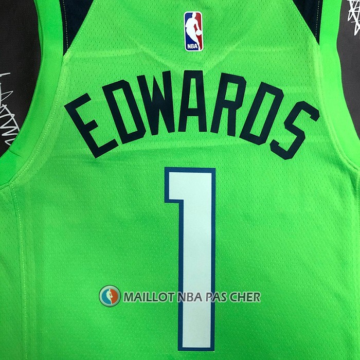 Maillot Minnesota Timberwolves Anthony Edwards Towns NO 1 Statement 2020-21 Vert